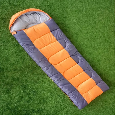 1pc Cold Weather & Warm Lightweight Compact Sleeping Bag - Orange-2