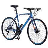 24-Speed Hybrid Road Bike with 700C disc brake, suitable for both men and women, ideal for city riding.