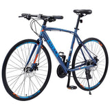 24-Speed Hybrid Road Bike with 700C disc brake, suitable for both men and women, ideal for city riding.