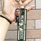 NBA Lakers Keychain Figurines: Kobe, LeBron, Kyrie, Curry