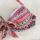 2023 Women's High-Waist Bikini with Neck Tie