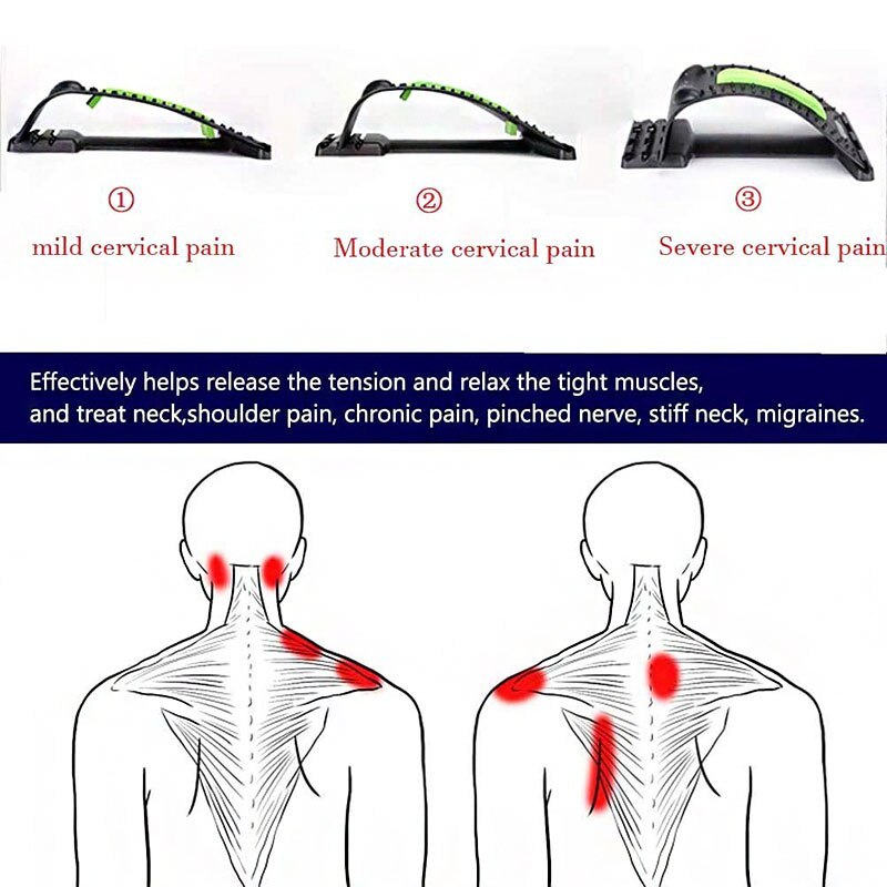 Neck Massager Cervical Traction Pain Relief Posture Corrector Acupressure
