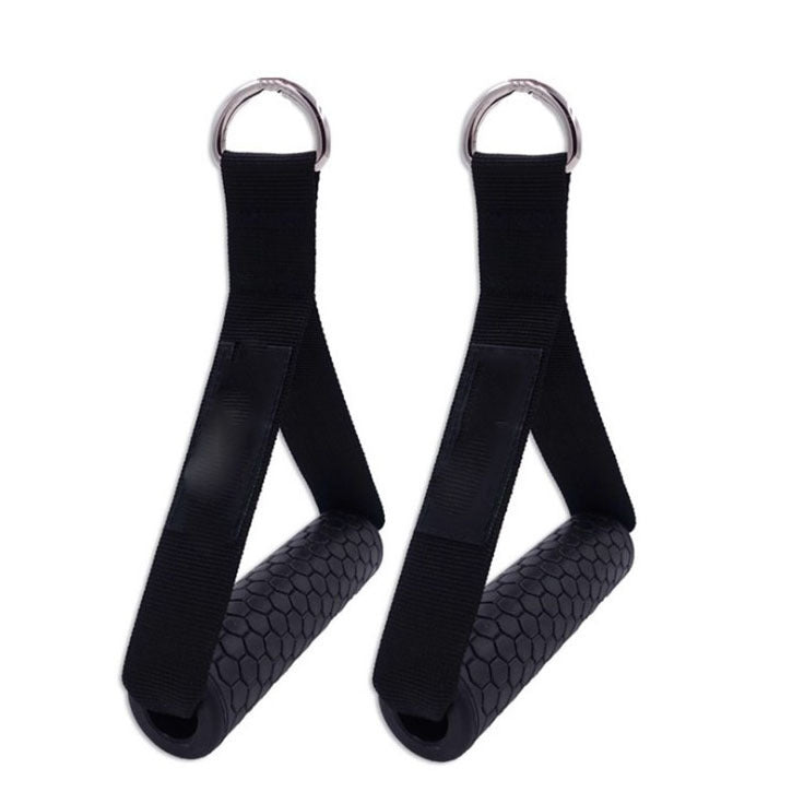 Gym resistance bands with handles and non-slip grip.