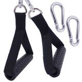 Gym resistance bands with handles and non-slip grip.