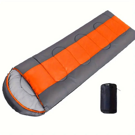 1pc Cold Weather & Warm Lightweight Compact Sleeping Bag - Orange-0