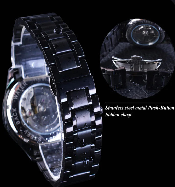 Men's Automatic Waterproof Mechanical Watch with Calendar