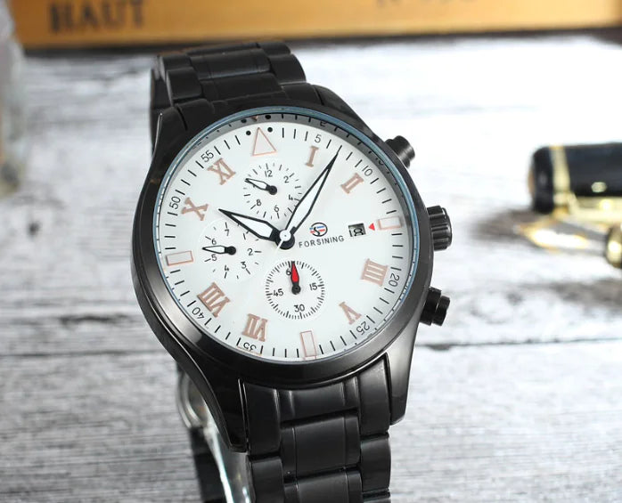Men's Automatic Waterproof Mechanical Watch with Calendar