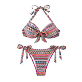 2023 Women's High-Waist Bikini with Neck Tie