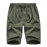 Plus Size Multi-pocket Elastic Casual Shorts