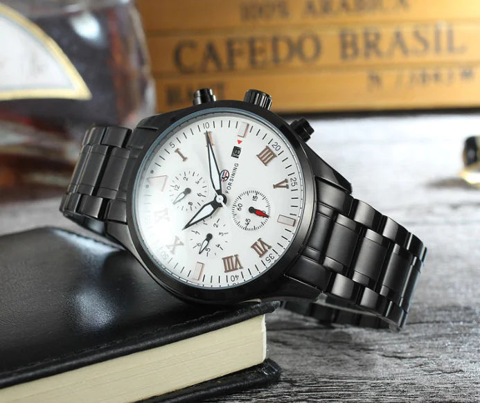 Men's Automatic Waterproof Mechanical Watch with Calendar