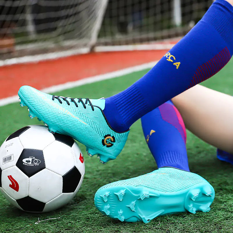 Men's Microfiber Professional Football Shoes for Athletes