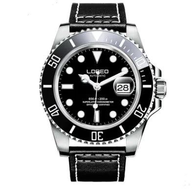 Men's Elegant Luminous Waterproof Watch with Leather Strap