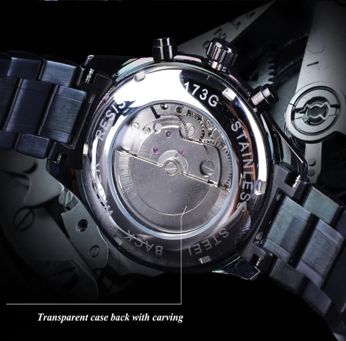 Men's Automatic Waterproof Mechanical Watch with Calendar