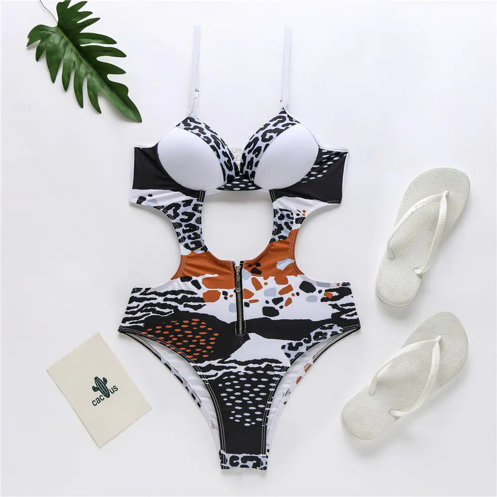 2019 New Export Swimwear - One-Piece Leopard Bikini