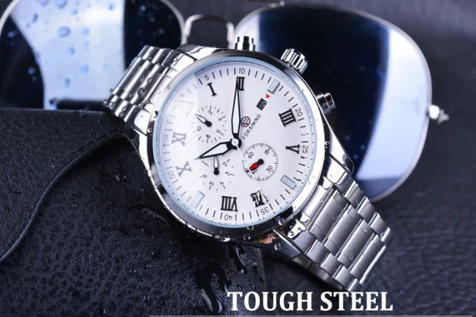 Men's Automatic Waterproof Mechanical Watch with Calendar