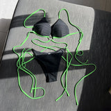 2022 Sexy Heart-Shaped Drawstring Bikini Swimsuit