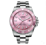 Men's Elegant Luminous Waterproof Watch with Leather Strap