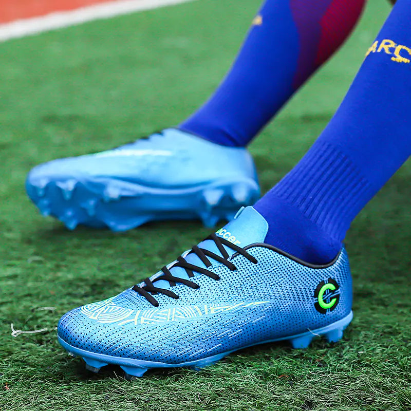 Men's Microfiber Professional Football Shoes for Athletes