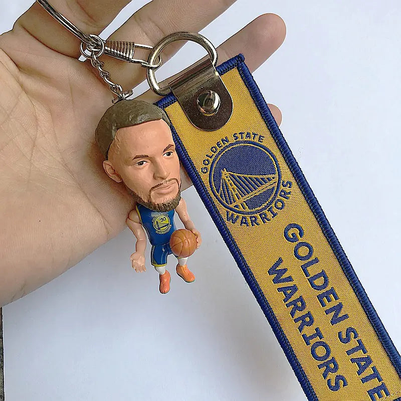 NBA Lakers Keychain Figurines: Kobe, LeBron, Kyrie, Curry