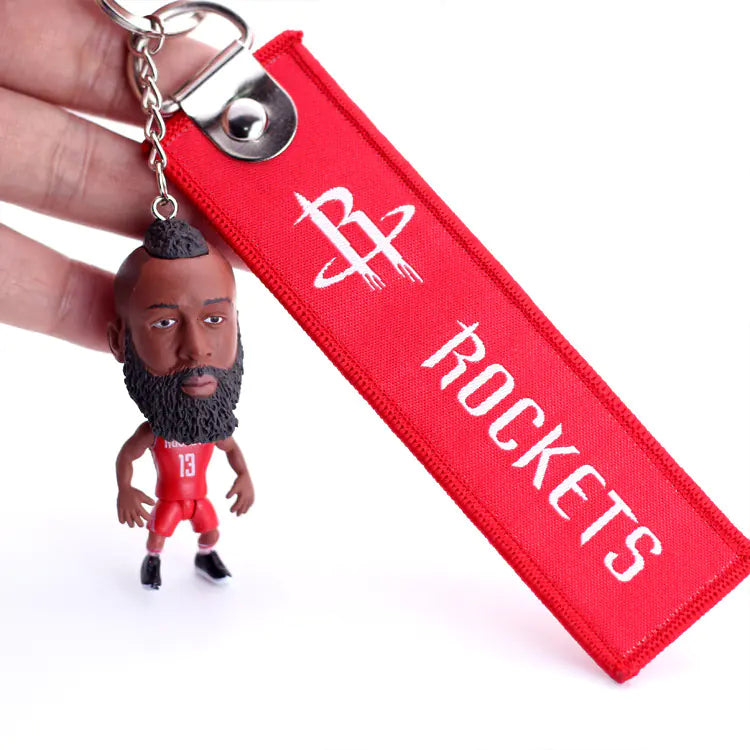 NBA Lakers Keychain Figurines: Kobe, LeBron, Kyrie, Curry