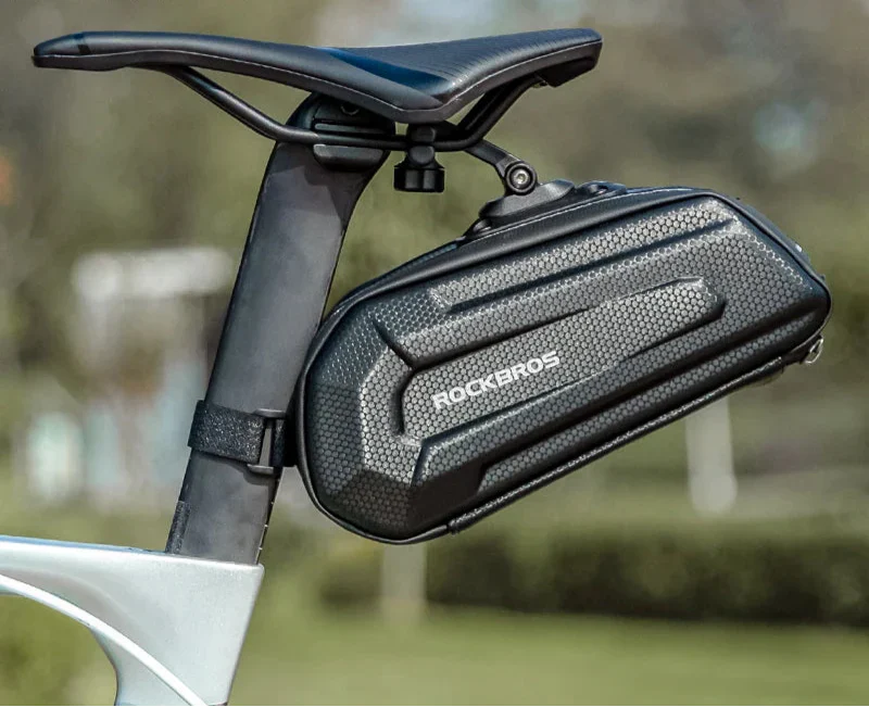 1.7L Waterproof Bicycle Rear Seatpost Bag Quick Release Black-1