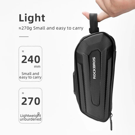 1.7L Waterproof Bicycle Rear Seatpost Bag Quick Release Black-2