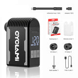 120 PSI Portable Electric Bike Air Pump Mini Fast Tire Inflator Black-1