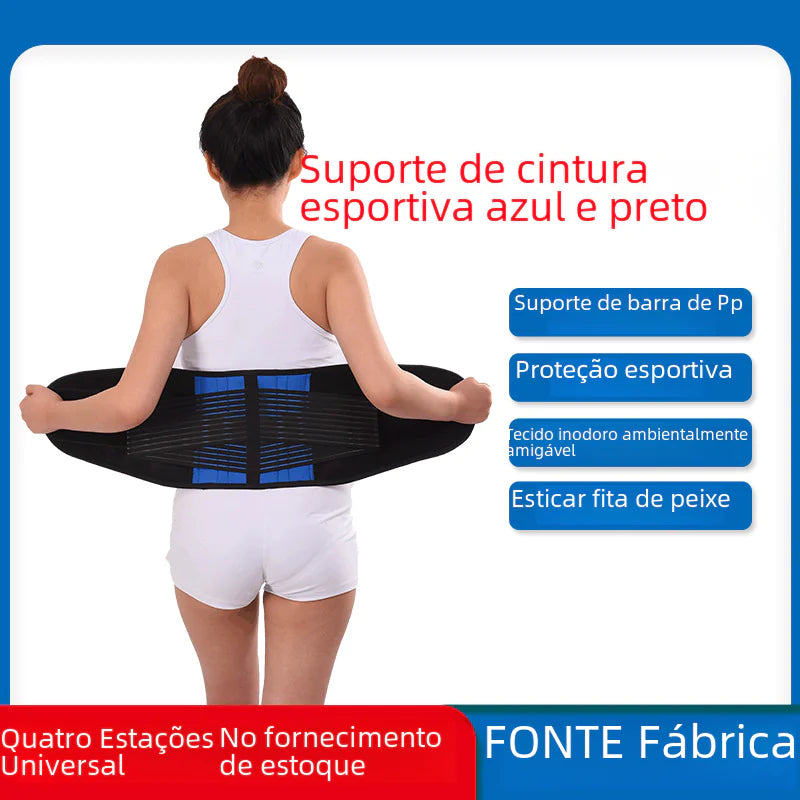 Cross-Border Blue Black Waist Support Belt for Fitness