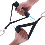 Gym resistance bands with handles and non-slip grip.