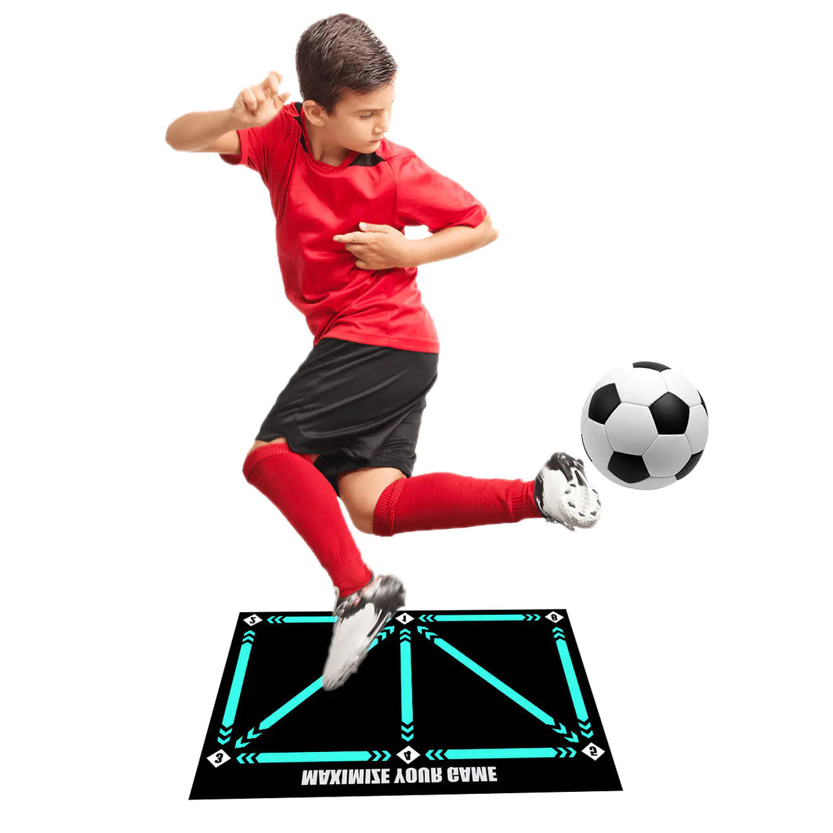 Non-Slip Rubber Training Mat for Soccer Skills Practice
