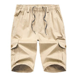 Plus Size Multi-pocket Elastic Casual Shorts