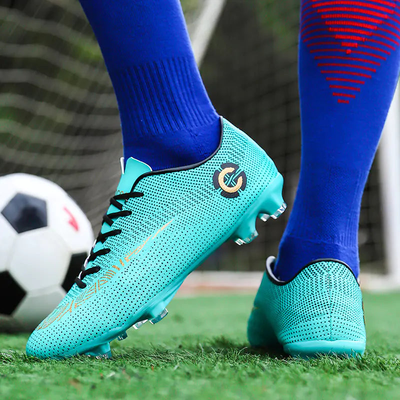 Men's Microfiber Professional Football Shoes for Athletes