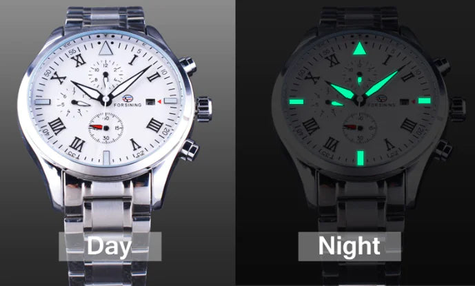 Men's Automatic Waterproof Mechanical Watch with Calendar