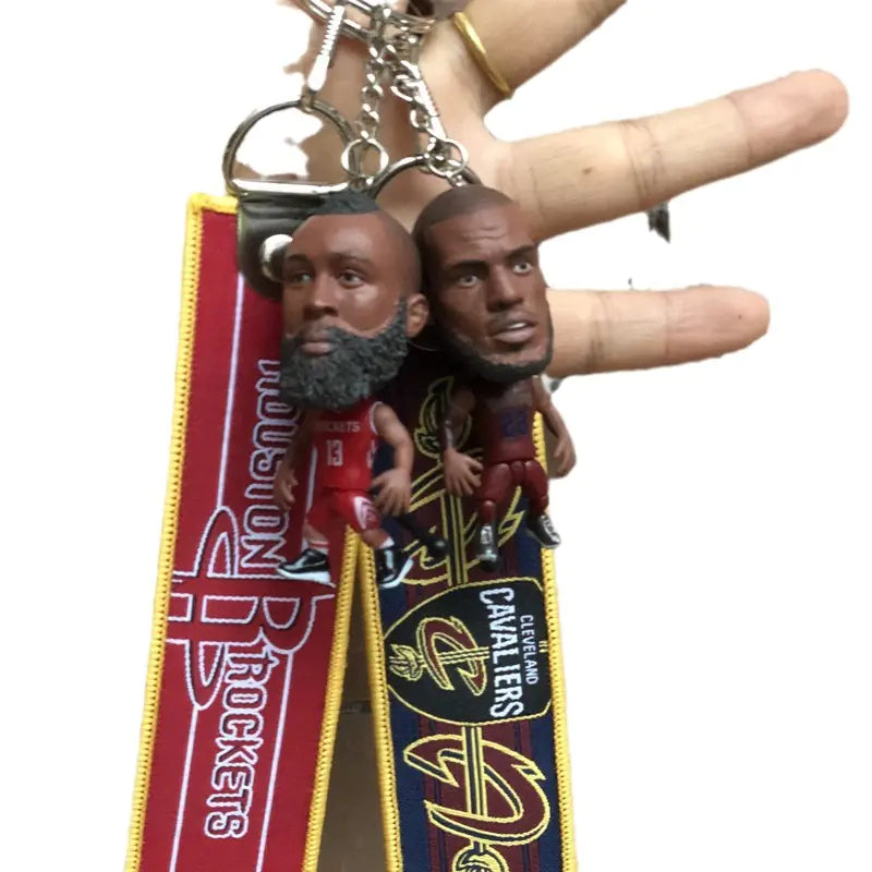 NBA Lakers Keychain Figurines: Kobe, LeBron, Kyrie, Curry