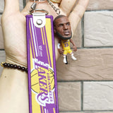 NBA Lakers Keychain Figurines: Kobe, LeBron, Kyrie, Curry