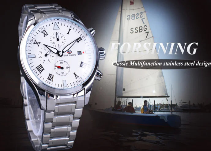 Men's Automatic Waterproof Mechanical Watch with Calendar