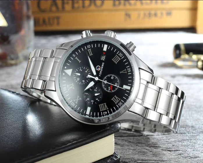 Men's Automatic Waterproof Mechanical Watch with Calendar