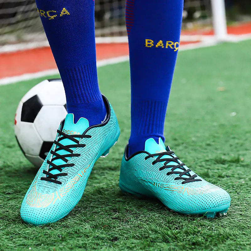 Men's Microfiber Professional Football Shoes for Athletes